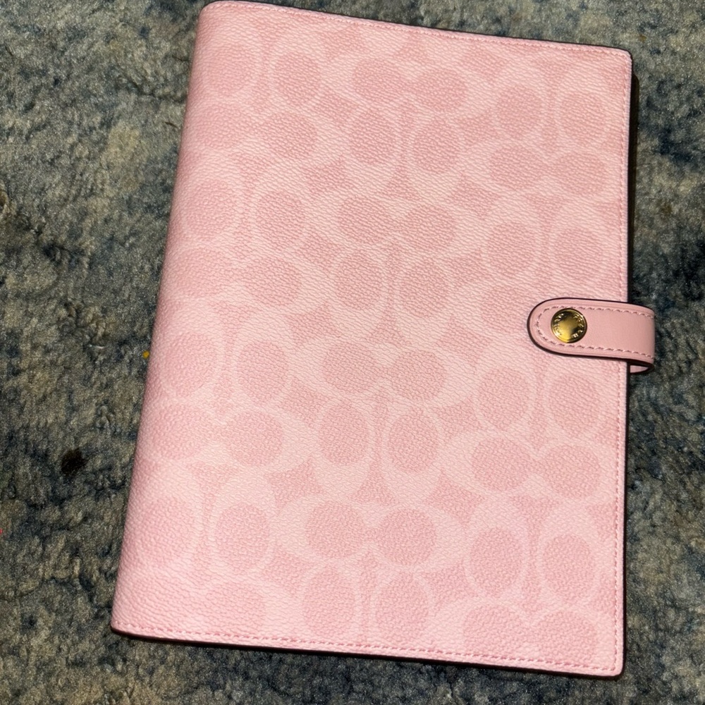 Coach Light Pink Monogram Notebook